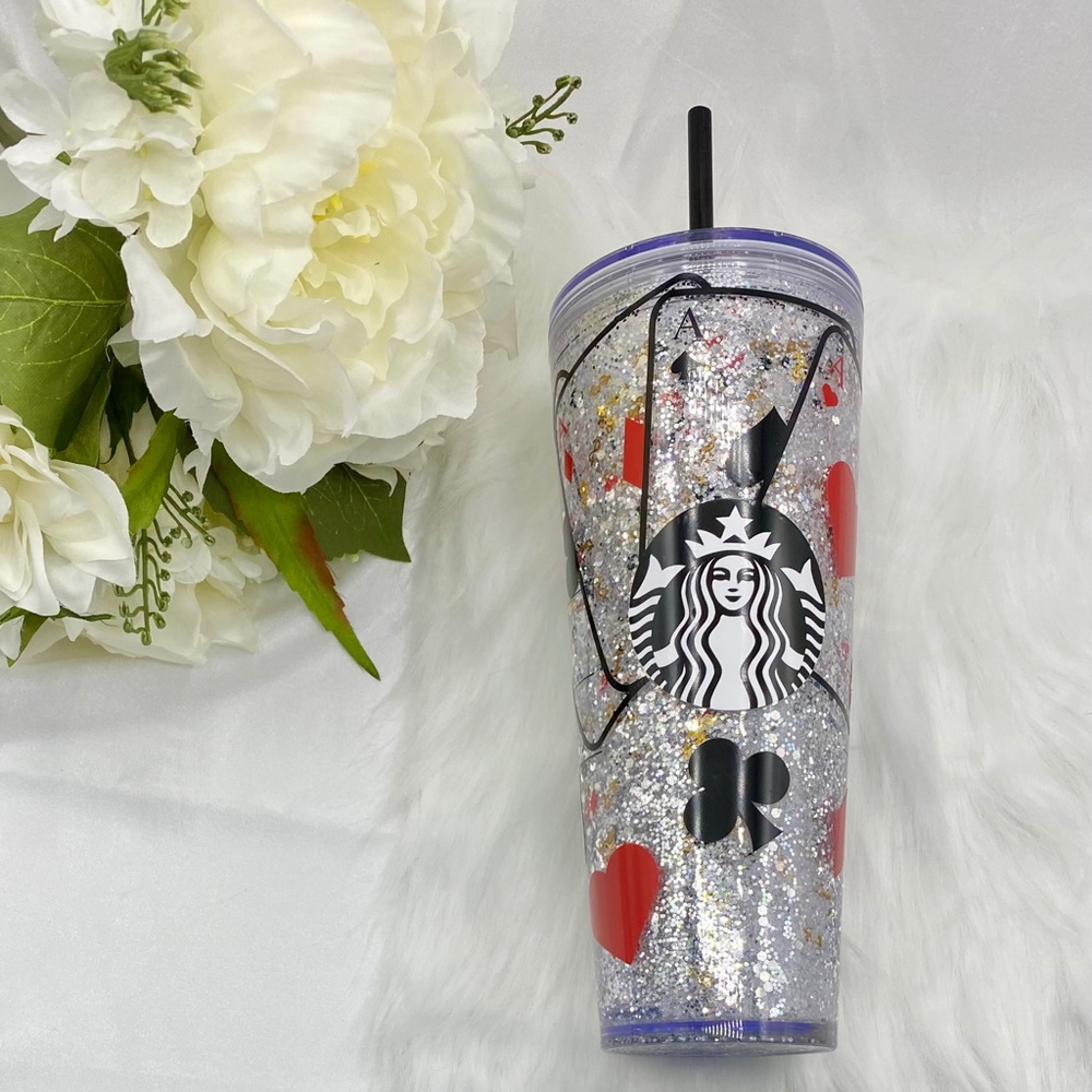 Custom Starbucks Tumbler Lucky Gamble Playing Cards